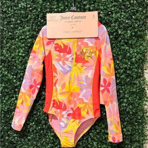 Juicy Couture Kids Floral Swimsuit‎ - Pink and Yellow